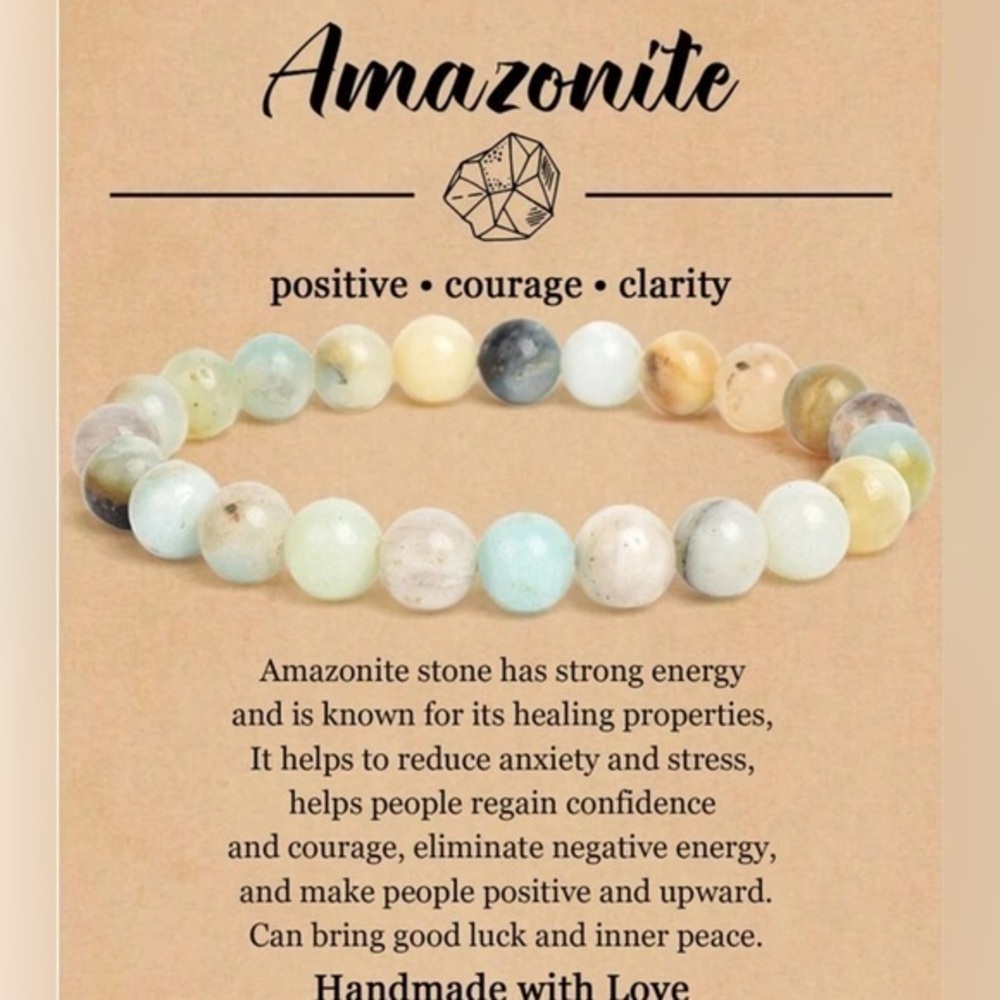Amazonite Beaded Crystal Bracelet